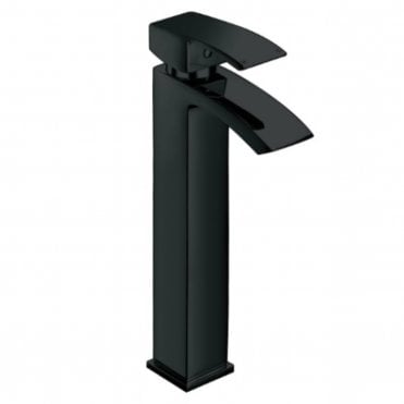Fiuto Nero Matt Black Tall Mono Basin Mixer Tap