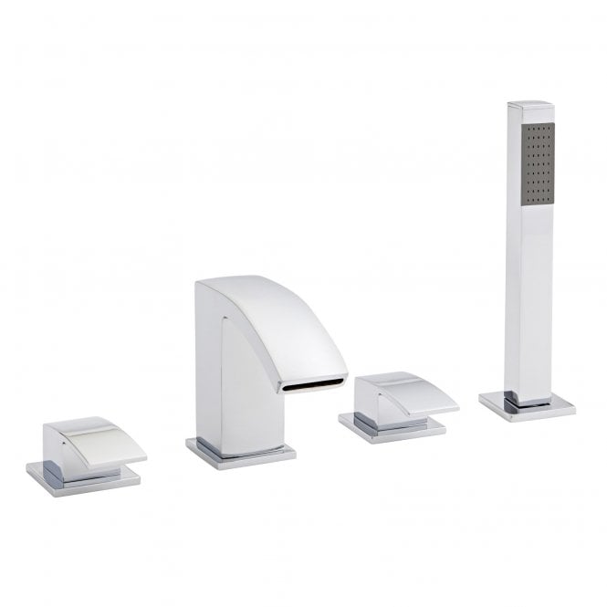 Kartell Flair 4 Hole Bath Shower Mixer Tap Polished Chrome