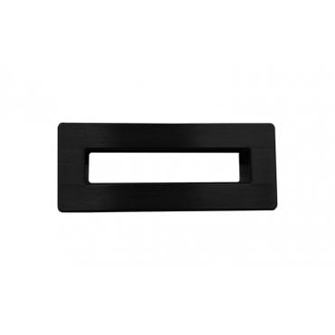 Fusion Rectangular Overflow Cover Trim - Black