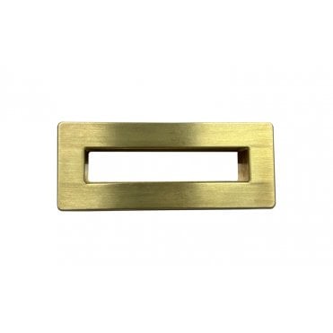 Fusion Rectangular Overflow Cover Trim - Brushed Brass