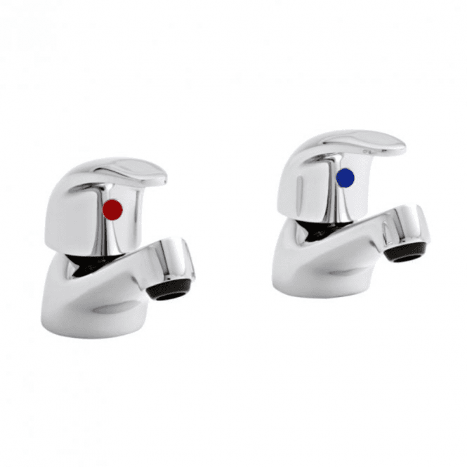 Kartell G4K Lever Basin Pillar Taps Chrome (Pair)