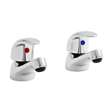G4K Lever Basin Pillar Taps Chrome (Pair)
