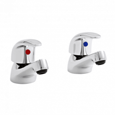 G4K Lever Bath Pillar Taps Chrome (Pair)