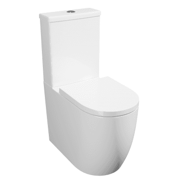 Genoa Round BTW Rimless Comfort Height Toilet & Premium Soft Close Seat