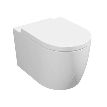 Genoa Round Rimless Wall Mounted Toilet & Premium Soft Close Seat