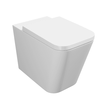 Genoa Square Back To Wall Toilet & Premium Soft Close Seat