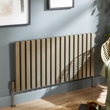 Hamilton Matt Bronze Horizontal Double Aluminium Radiator
