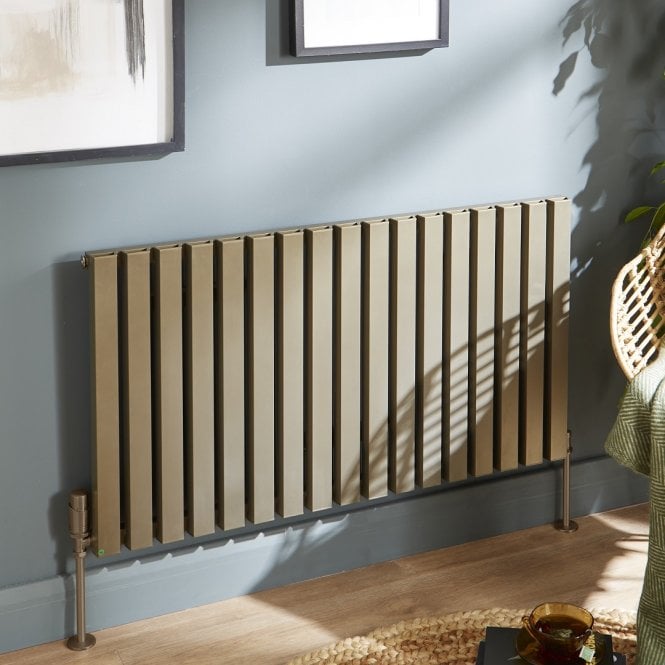 Kartell Hamilton Matt Bronze Horizontal Single Aluminium Radiator