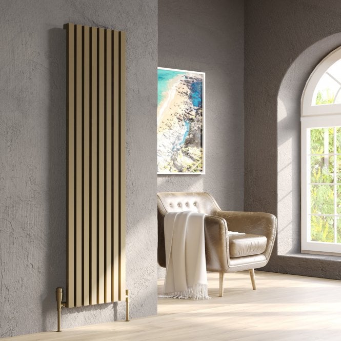 Kartell Hamilton Matt Bronze Vertical Single Aluminium Radiator