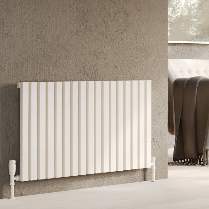 Kartell Hamilton White Horizontal Single Aluminium Radiator