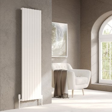 Hamilton White Vertical Single Aluminium Radiator