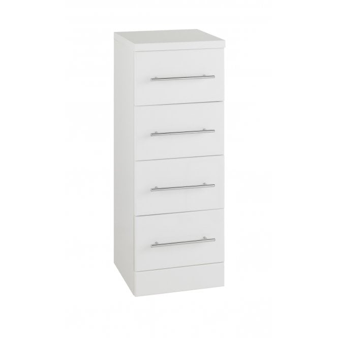 Kartell Impakt White Gloss 300mm 4 Drawer Base Unit