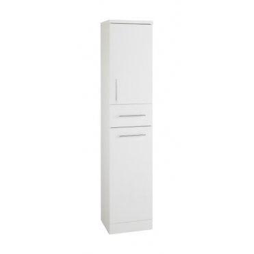 Impakt White Gloss 350mm x 1900mm Floor Standing Tall Storage Unit