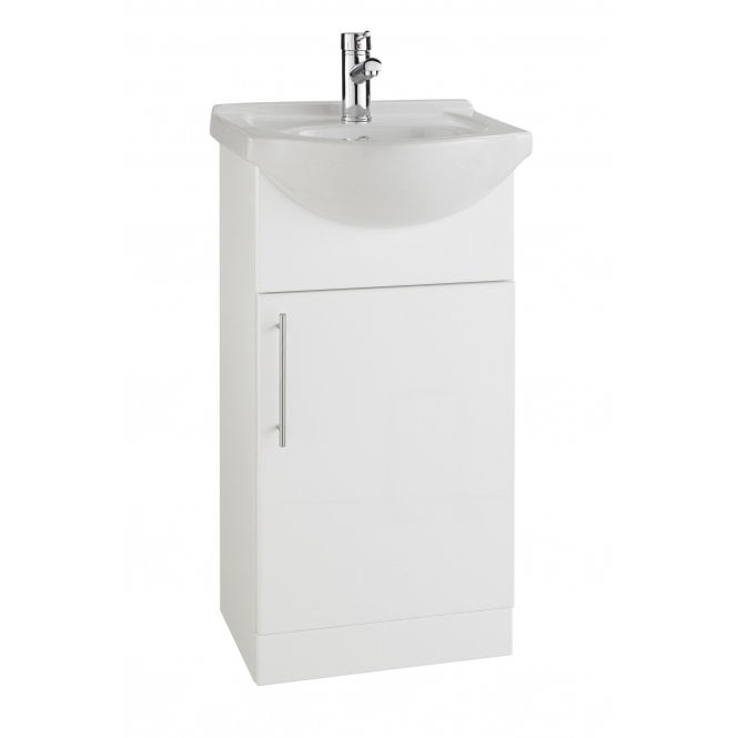 Kartell Impakt White Gloss 450mm Vanity Unit & Basin
