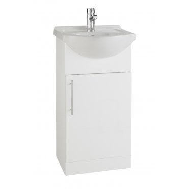 Impakt White Gloss 450mm Vanity Unit & Basin