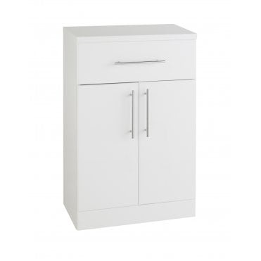 Impakt White Gloss 500mm Double Door & Drawer Base Unit