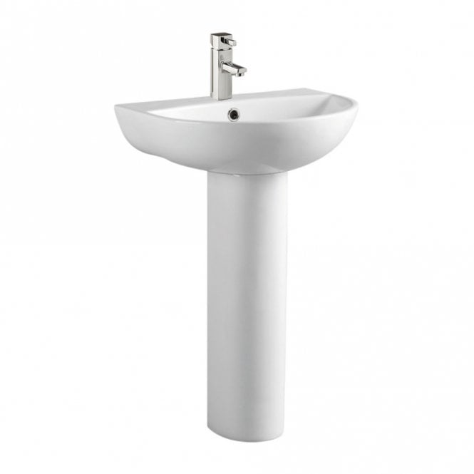 Kartell Kameo 450mm 1 Tap Hole Basin & Full Pedestal
