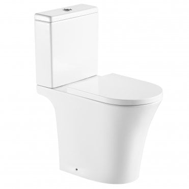 Kameo Rimless Comfort Height Close Coupled Toilet & Superslim Soft Close Seat