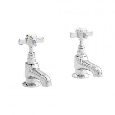 Klassique Pair Basin Pillar Taps Polished Chrome