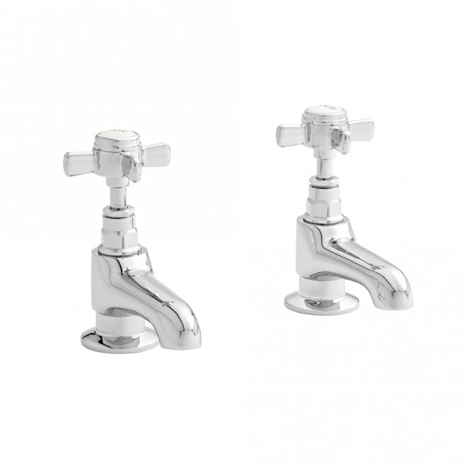 Kartell Klassique Pair Bath Pillar Taps Polished Chrome