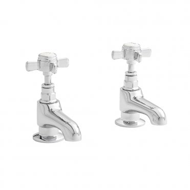 Klassique Pair Bath Pillar Taps Polished Chrome