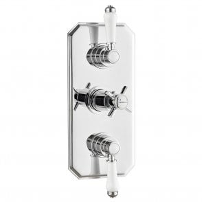 Klassique Triple Concealed Shower Valve Traditional Handle (2 Way) Chrome