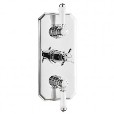 Klassique Triple Concealed Shower Valve Traditional Handle (2 Way) Chrome