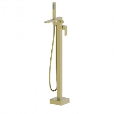 Kolt Brushed Brass Freestanding Bath Shower Mixer