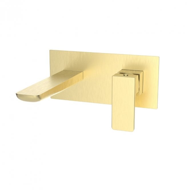 Kartell Kolt Brushed Brass Wall Mounted Basin Mixer