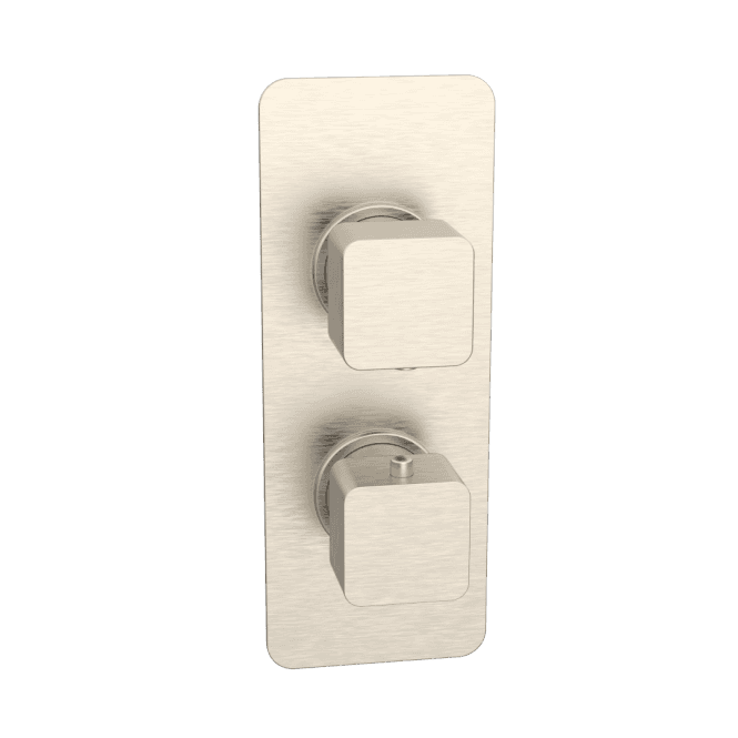 Kartell Kolt Brushed Nickel Concealed Shower Valve (Twin Outlet)