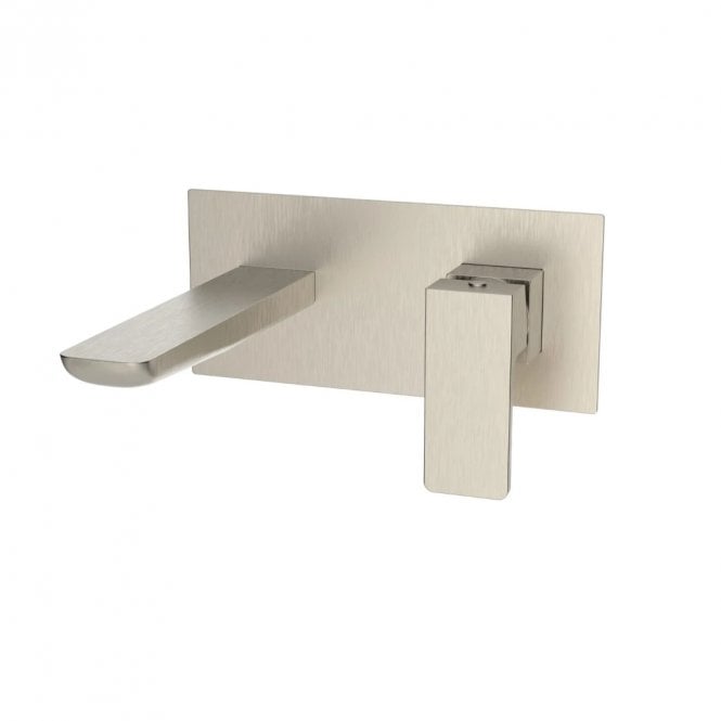 Kartell Kolt Brushed Nickel Wall Mounted Basin Mixer