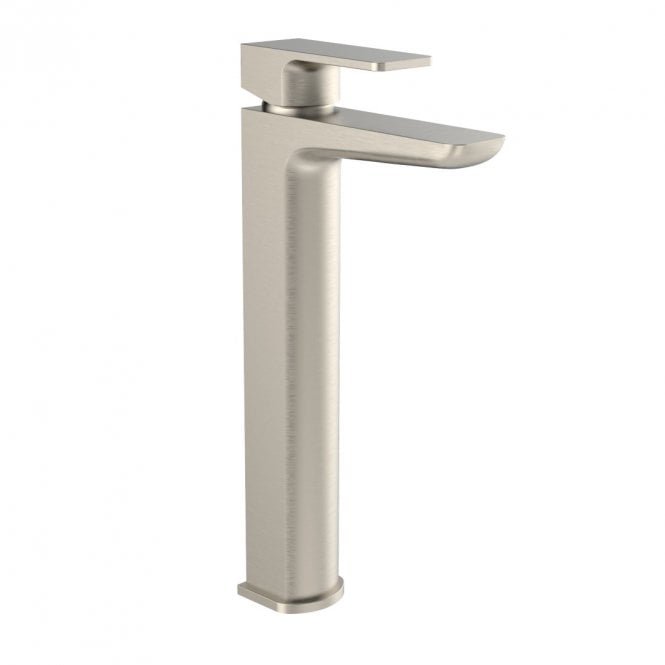 Kartell Kolt Hi-Rise Mono Basin Mixer Tap Brushed Nickel