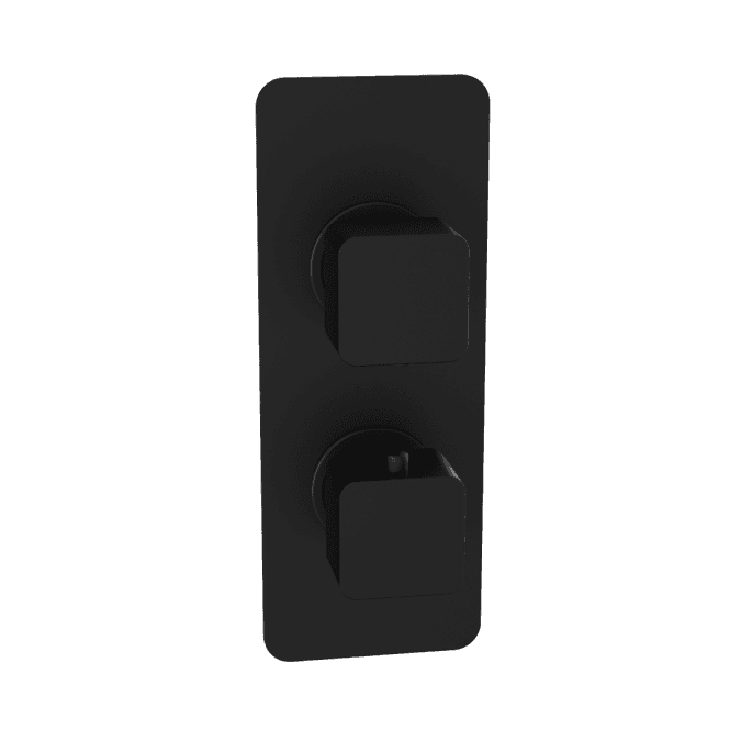 Kartell Kolt Matt Black Concealed Shower Valve (Twin Outlet)