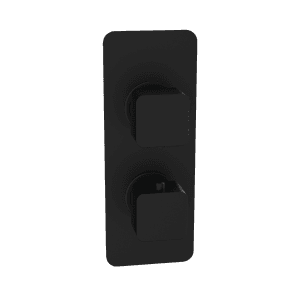 Kolt Matt Black Concealed Shower Valve (Twin Outlet)