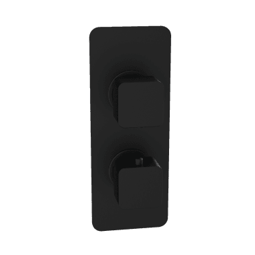 Kolt Matt Black Concealed Shower Valve (Twin Outlet)