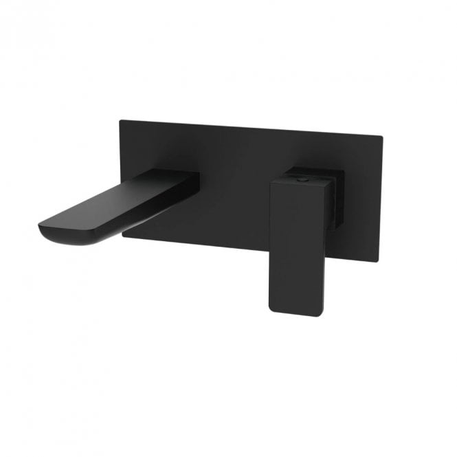Kartell Kolt Matt Black Wall Mounted Basin Mixer