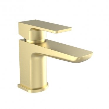 Kolt Single Lever Mono Mini Basin Mixer Tap Brushed Brass
