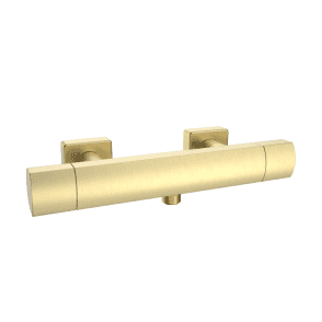 Kolt Thermostatic Bar Shower Only Brushed Brass