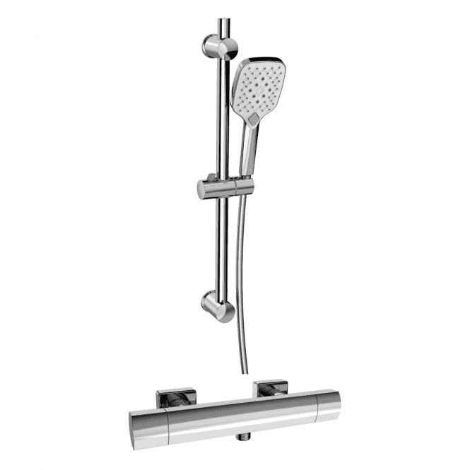 Kartell Kolt Thermostatic Bar Shower & Slide Rail Kit Chrome