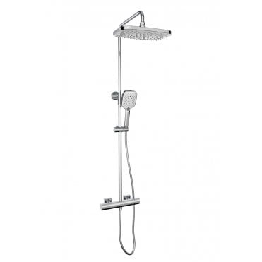 Kolt Thermostatic Bar Shower with Drench Head & Handset Chrome