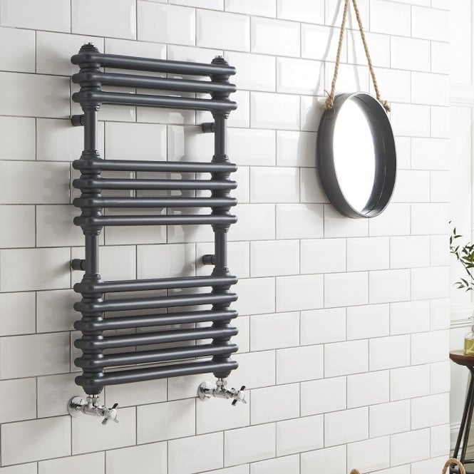 Kartell Kolumn Style Anthracite Modern Designer Heated Towel Rail