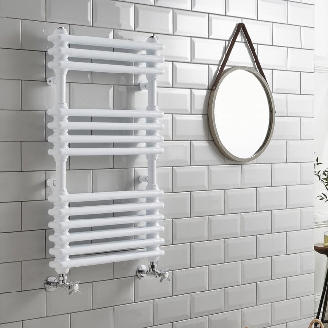 Kartell Kolumn Style White Modern Designer Heated Towel Rail
