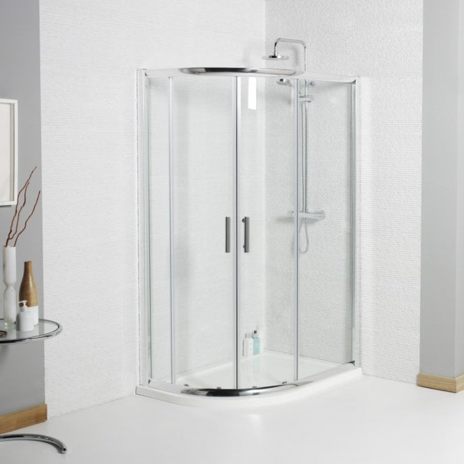 Kartell KV6 Chrome 1200 x 800mm Quadrant Shower Enclosure