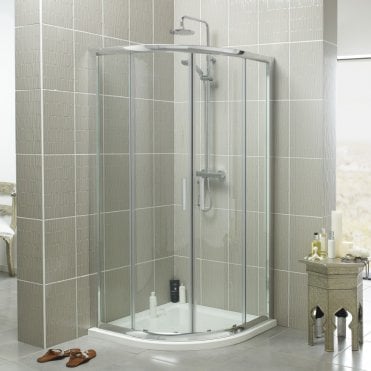 KV6 Chrome 800 x 800mm Quadrant Shower Enclosure