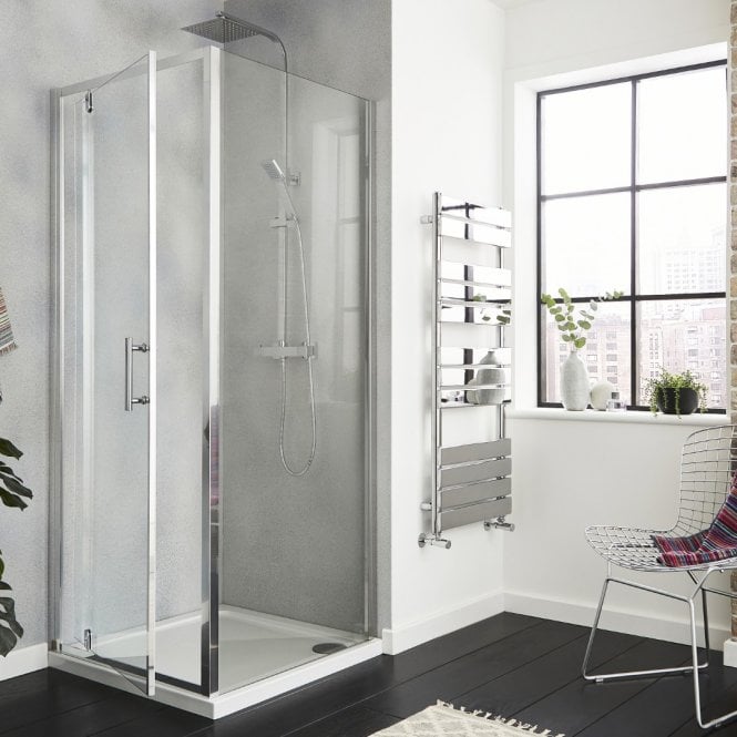 Kartell KV6 Chrome 900mm Side Panel 6mm Glass