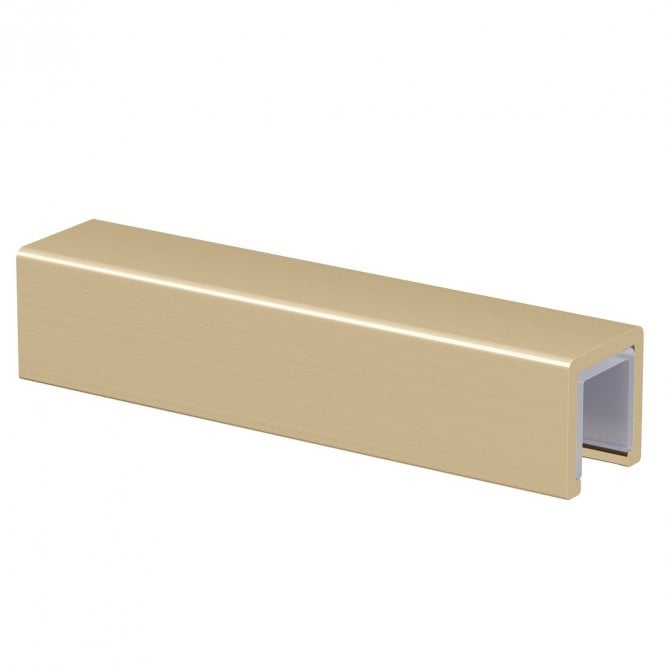 Kartell KV8 Brushed Brass Wetroom Glass Decorative Edge 2000mm