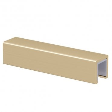 KV8 Brushed Brass Wetroom Glass Decorative Edge 2000mm