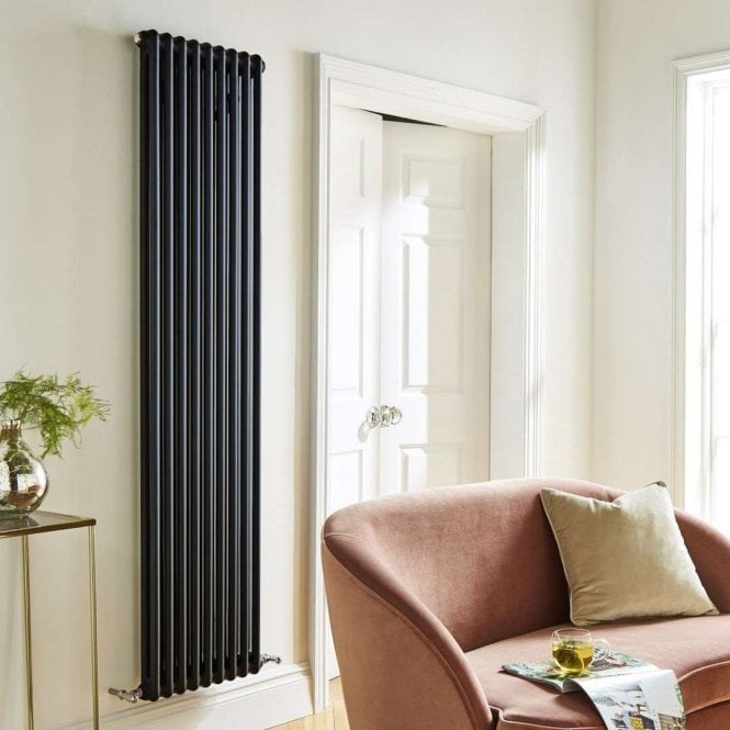 Kartell Laser Klassic 2 Column Black Vertical Radiator