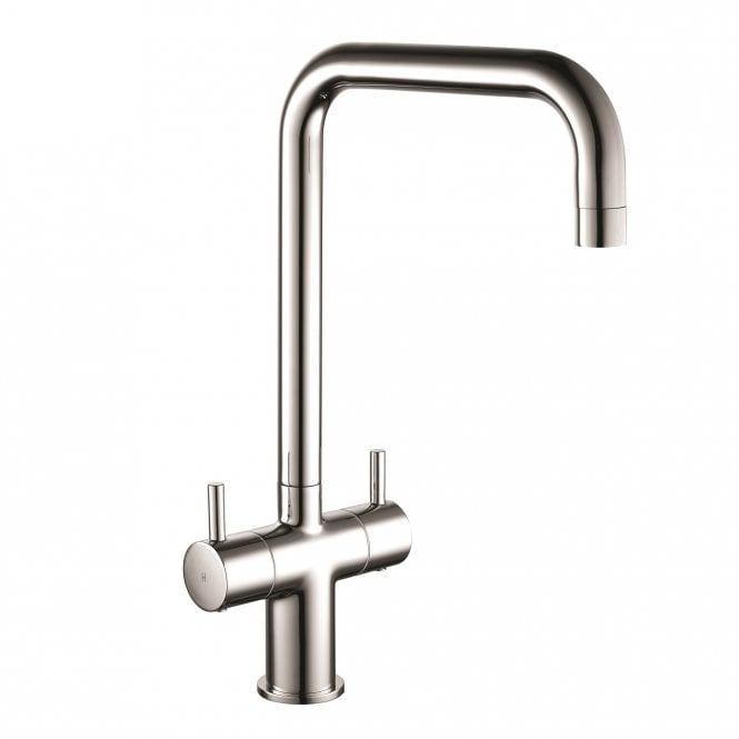 Kartell Lisso Twin Lever Kitchen Sink Mixer Polished Chrome - KST011