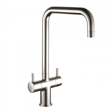 Lisso Twin Lever Kitchen Sink Mixer Polished Chrome - KST011